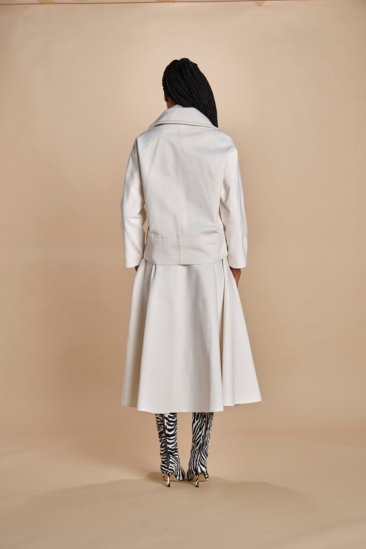 peacot corto di seta SHORT PEA JACKET  A16V02-C NS97 AVORY martin grant 