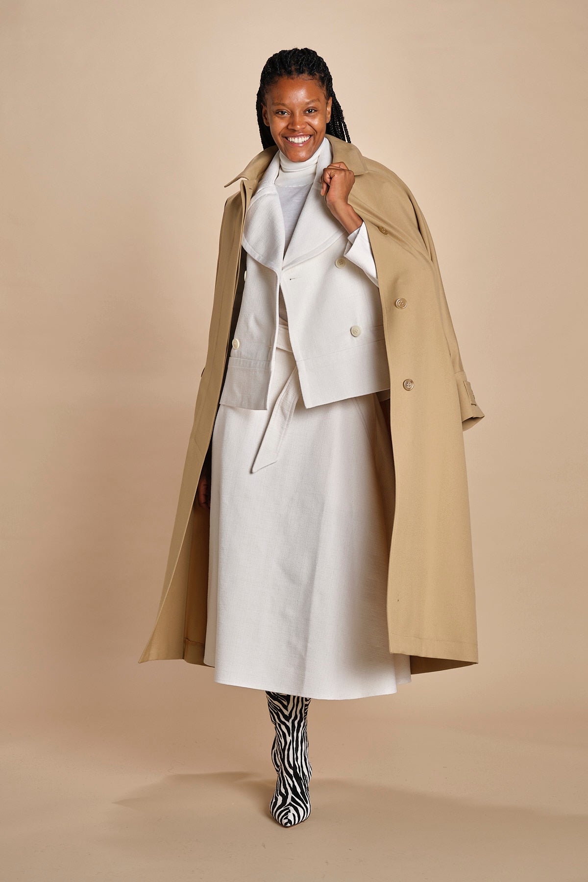 peacot corto di seta SHORT PEA JACKET  A16V02-C NS97 AVORY martin grant 