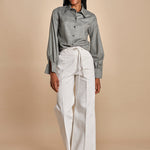 camicia galles grey check BALLOON SLEEVE SHIRT  A17T14 NS96 GREY CHECK martin grant 