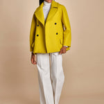 peacot doppiopetto A LINE PEA JACKET A19FV02 NS77 YELLOW martin grant 