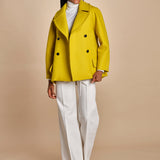 peacot doppiopetto A LINE PEA JACKET A19FV02 NS77 YELLOW martin grant 