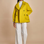 peacot doppiopetto A LINE PEA JACKET A19FV02 NS77 YELLOW martin grant 