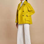 peacot doppiopetto A LINE PEA JACKET A19FV02 NS77 YELLOW martin grant 