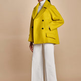 peacot doppiopetto A LINE PEA JACKET A19FV02 NS77 YELLOW martin grant 