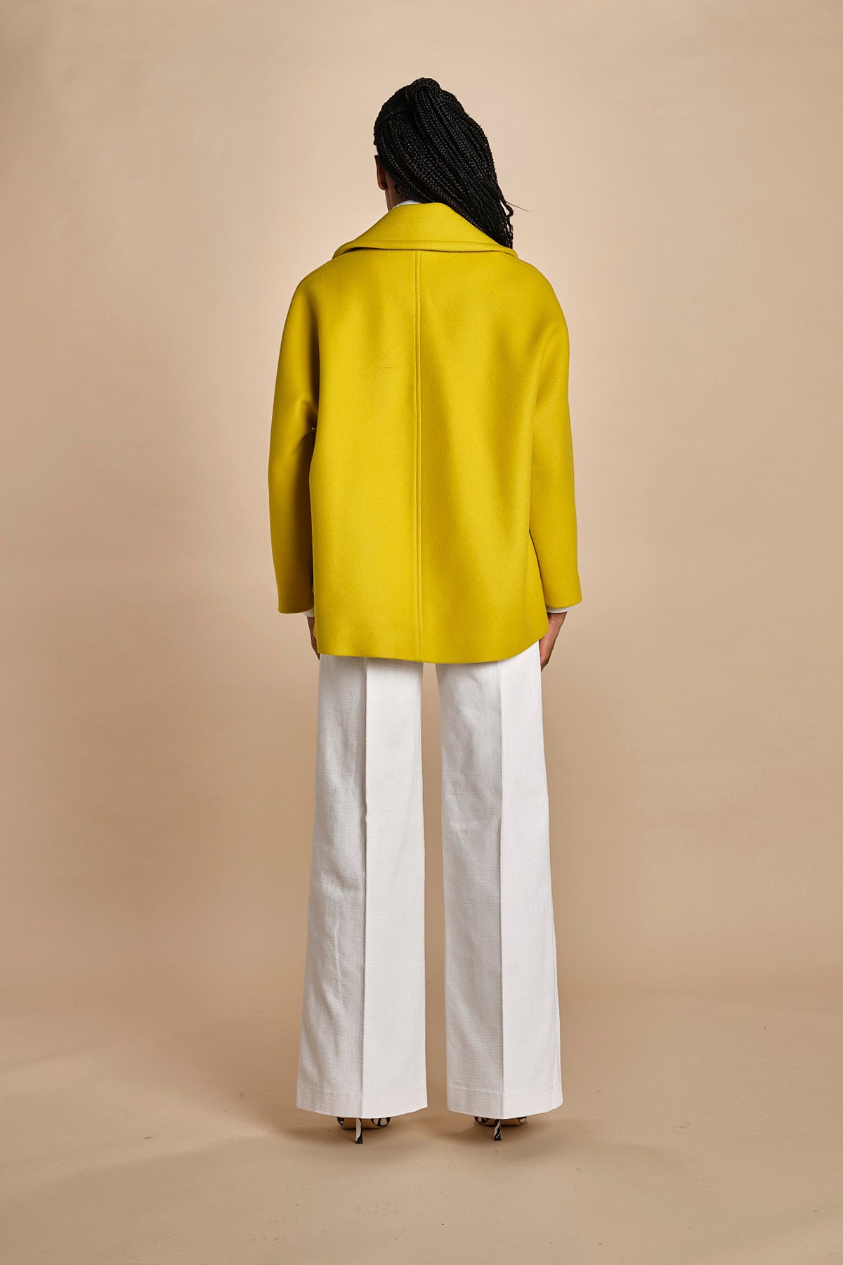 peacot doppiopetto A LINE PEA JACKET A19FV02 NS77 YELLOW martin grant 