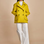 peacot doppiopetto A LINE PEA JACKET A19FV02 NS77 YELLOW martin grant 