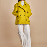 peacot doppiopetto A LINE PEA JACKET A19FV02 NS77 YELLOW martin grant 