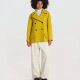 peacot doppiopetto A LINE PEA JACKET A19FV02 NS77 YELLOW martin grant 