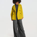 peacot doppiopetto A LINE PEA JACKET A19FV02 NS77 YELLOW martin grant 