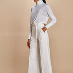 pantalone con cintura di seta HIGH WAIST E16P01 ns97 white martin grant 