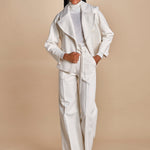 pantalone con cintura di seta HIGH WAIST E16P01 ns97 white martin grant 
