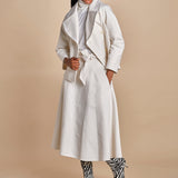 gonna a mezza ruota in seta SEMI CIRCLE E18J02 NS97 IVORY martin grant 