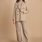 blazer doppiopetto spinato. BEATRIZ NATURALE massimo alba 