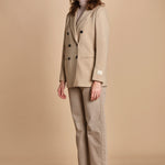 blazer doppiopetto spinato. BEATRIZ NATURALE massimo alba 