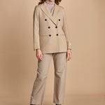 blazer doppiopetto spinato. BEATRIZ NATURALE massimo alba 