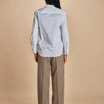 Camicia con rouches a  righe GEMMA P28D0GEMMA-T4706 R658 massimo alba 
