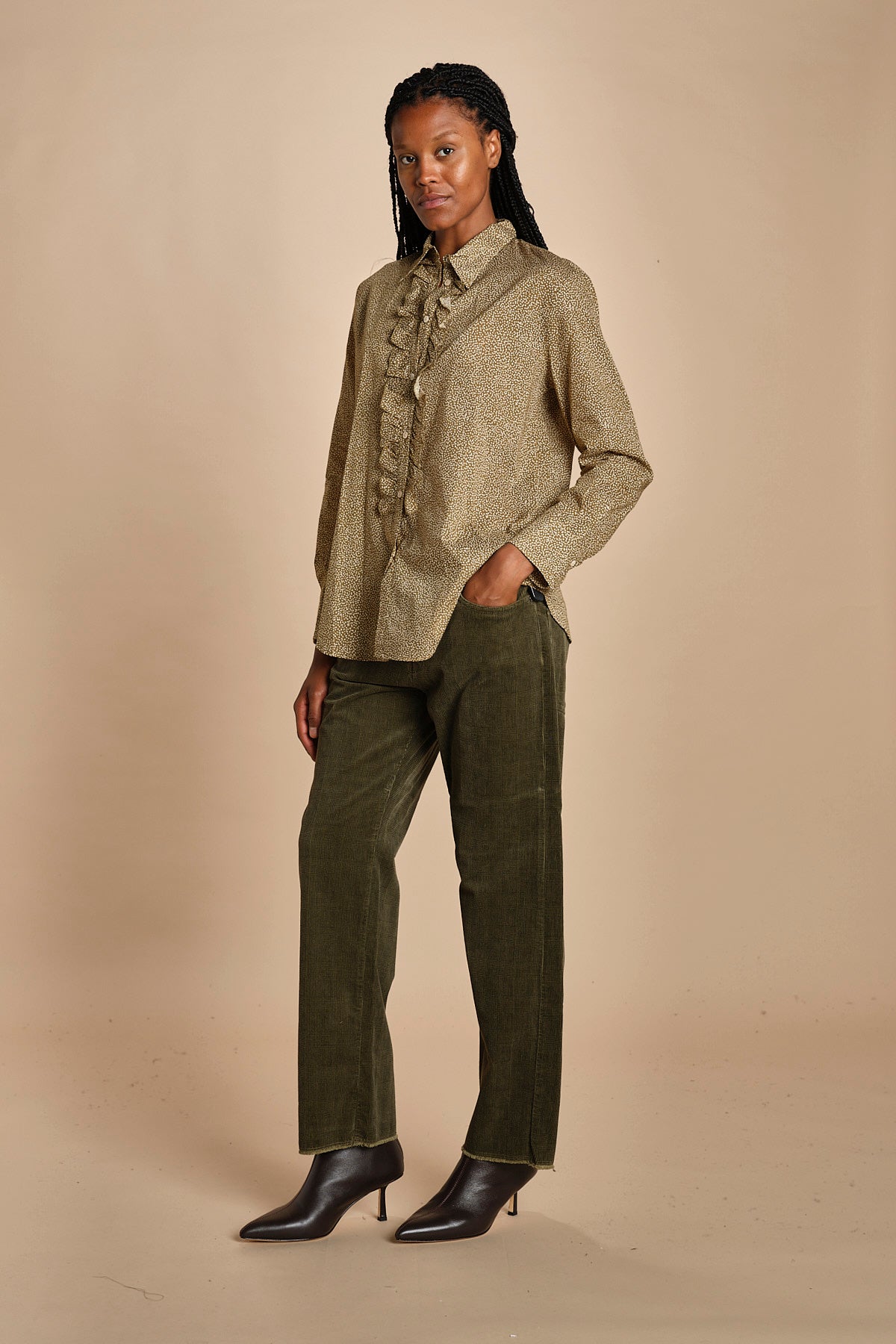Camicia con rouches e micropois GEMMA P28D0GEMMA-T4732 S669 massimo alba 