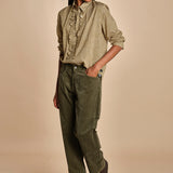 Camicia con rouches e micropois GEMMA P28D0GEMMA-T4732 S669 massimo alba 