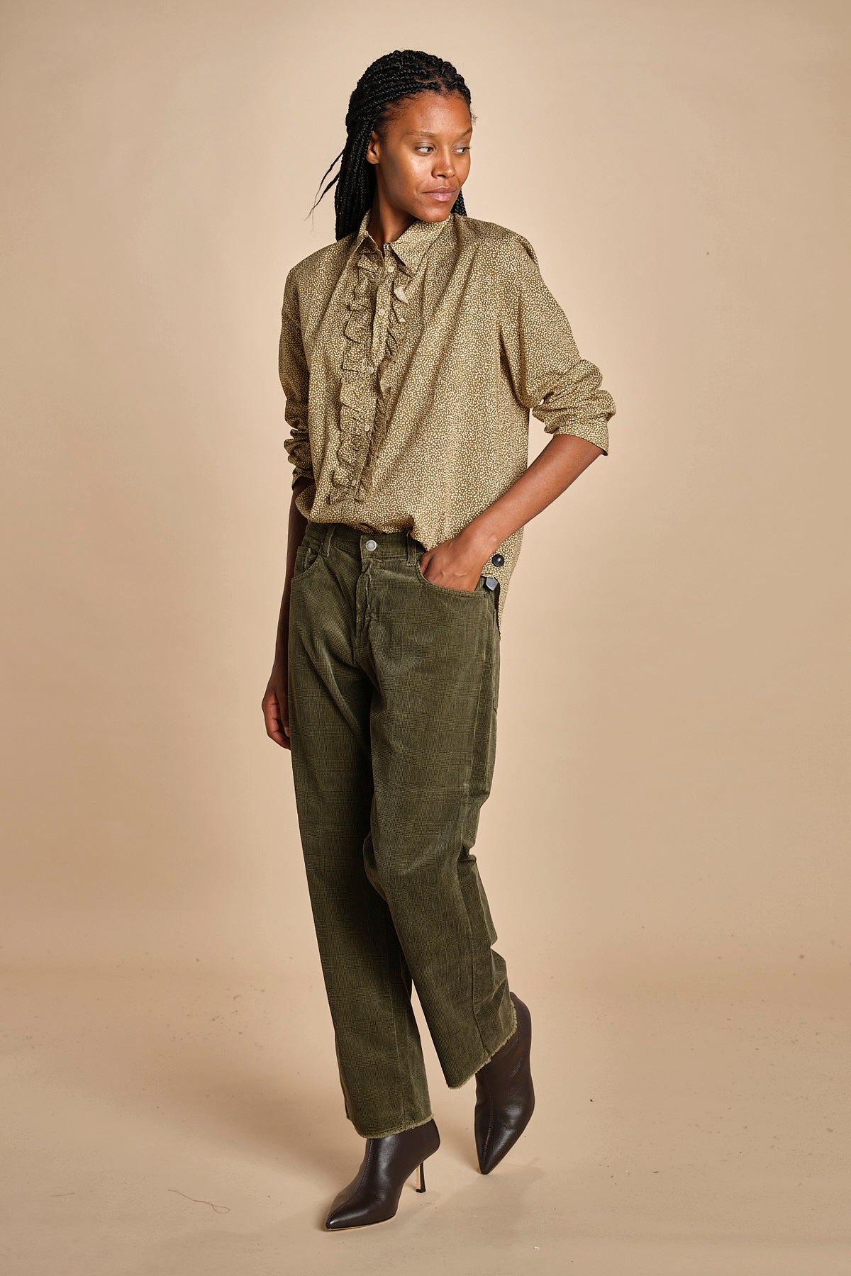 Camicia con rouches e micropois GEMMA P28D0GEMMA-T4732 S669 massimo alba 