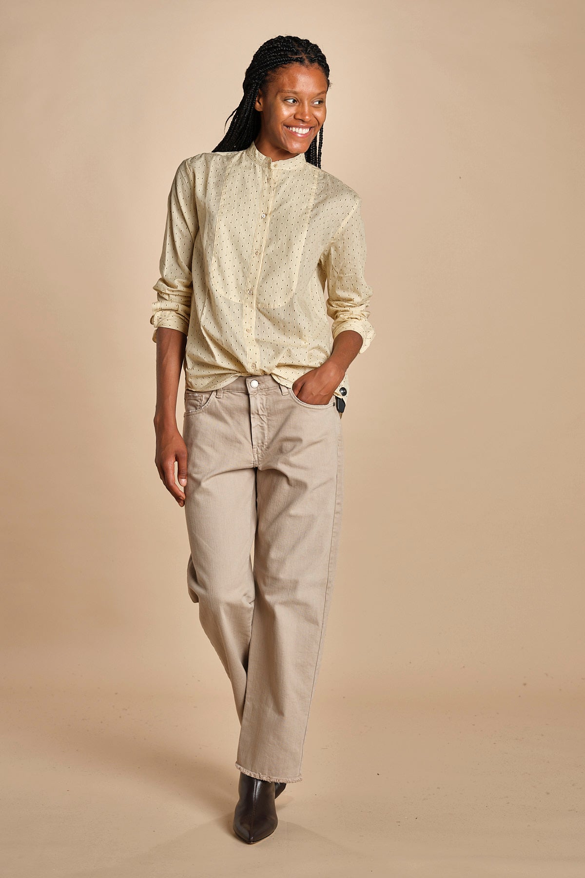 camicia coreana con microstampa JILL P28D0JILL-T4733 S669 massimo alba 