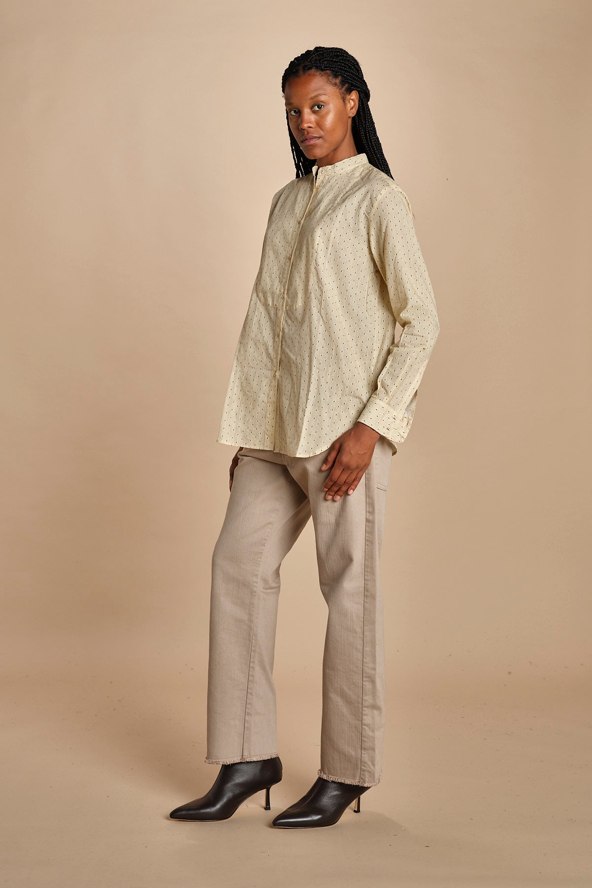 camicia coreana con microstampa JILL P28D0JILL-T4733 S669 massimo alba 