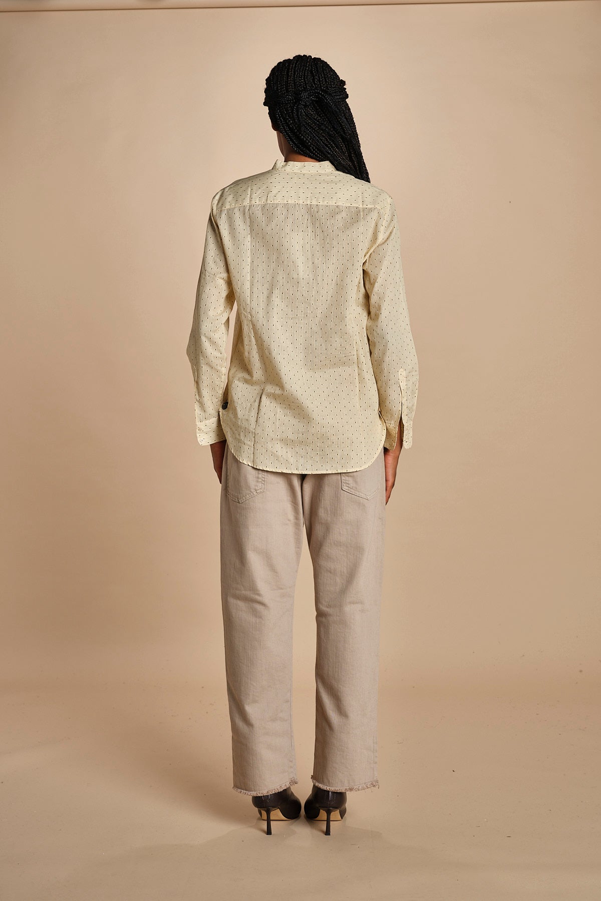 camicia coreana con microstampa JILL P28D0JILL-T4733 S669 massimo alba 