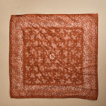 fazzoletto quadrato in voille di cotone con stampa bandana POCKET ARANCIO massimo alba 