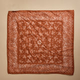 fazzoletto quadrato in voille di cotone con stampa bandana POCKET ARANCIO massimo alba 