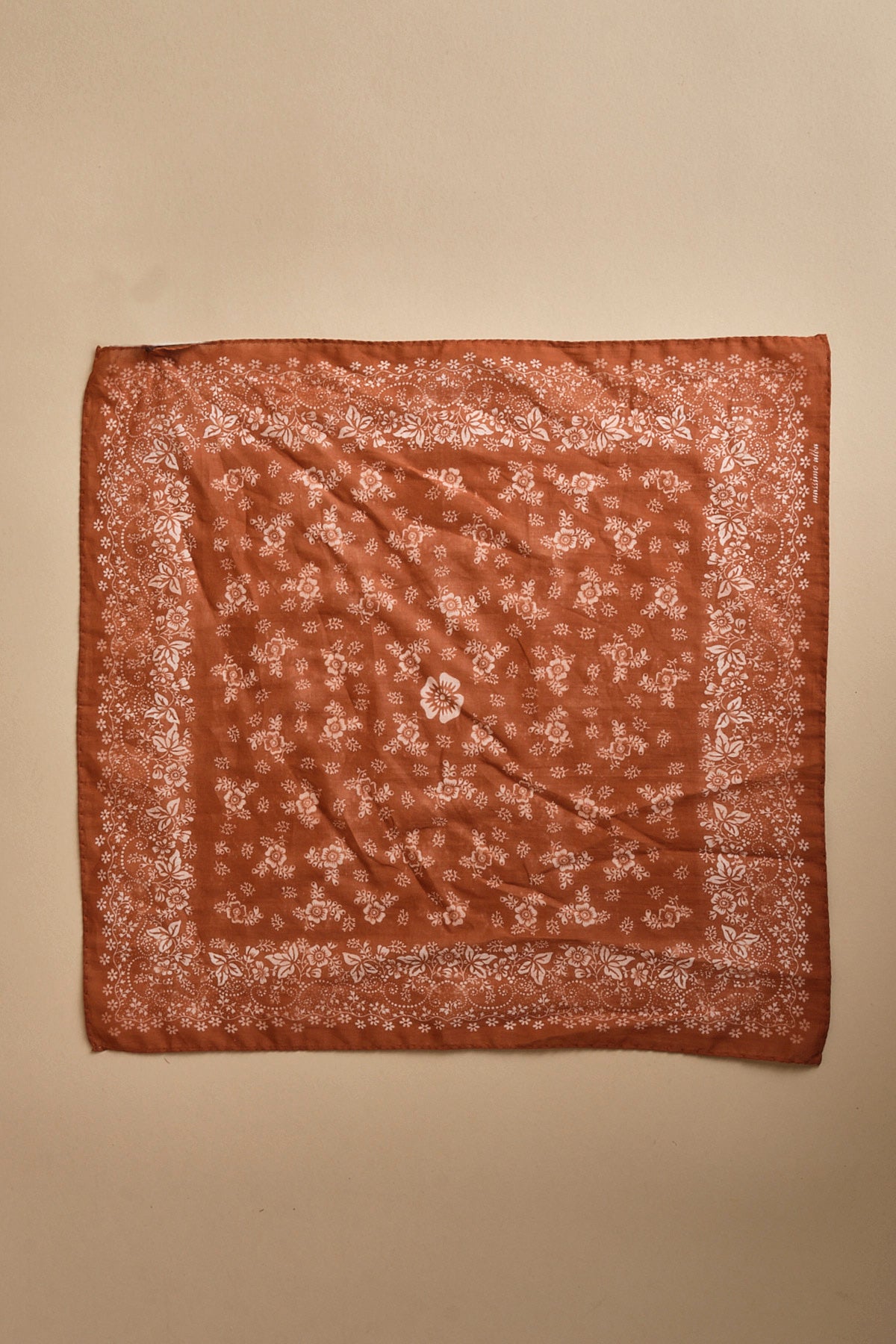 fazzoletto quadrato in voille di cotone con stampa bandana POCKET ARANCIO massimo alba 