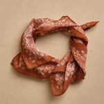 fazzoletto quadrato in voille di cotone con stampa bandana POCKET ARANCIO massimo alba 