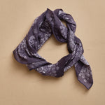 fazzoletto quadrato in voille di cotone con stampa bandana POCKET blu massimo alba 