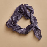 fazzoletto quadrato in voille di cotone con stampa bandana POCKET blu massimo alba 