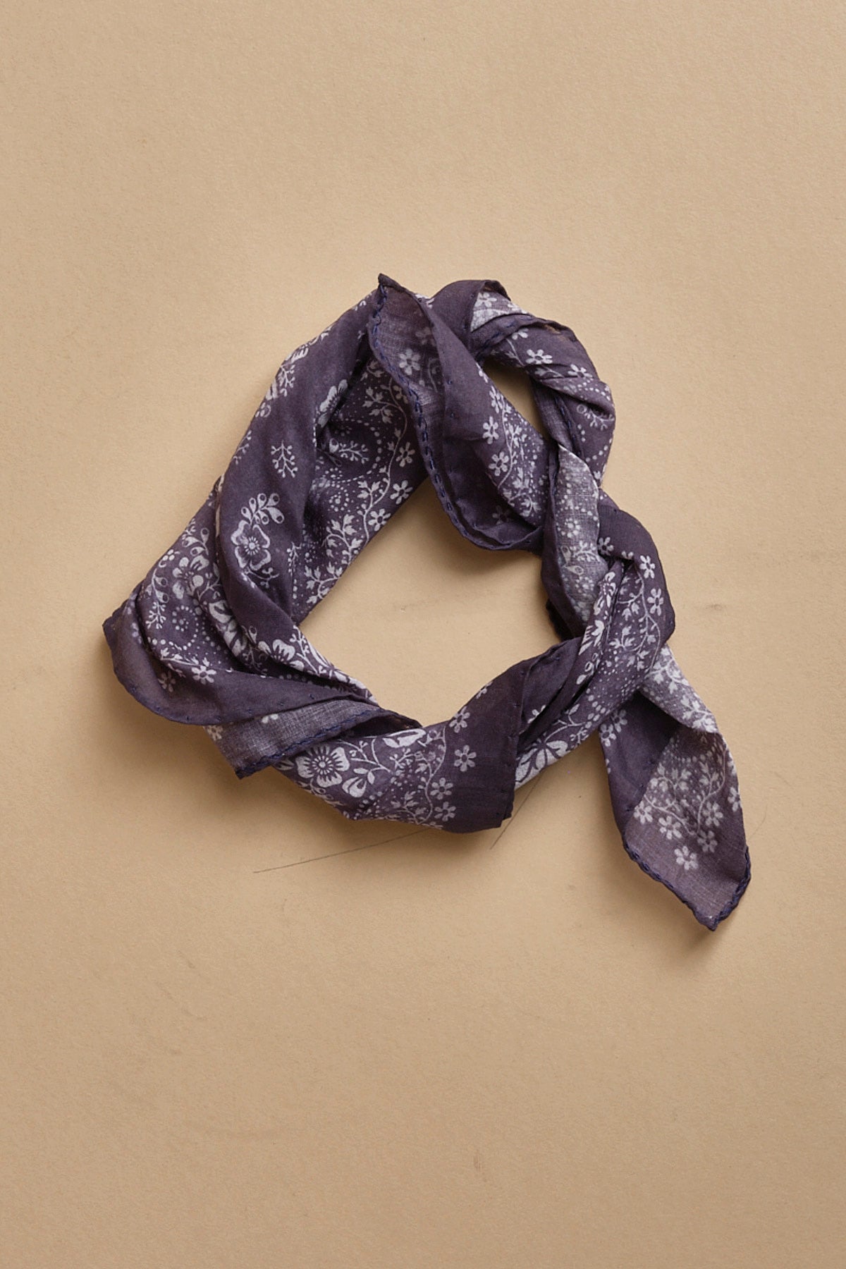 fazzoletto quadrato in voille di cotone con stampa bandana POCKET blu massimo alba 