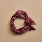 fazzoletto quadrato in voille di cotone con stampa bandana POCKET BORDEAUX massimo alba 