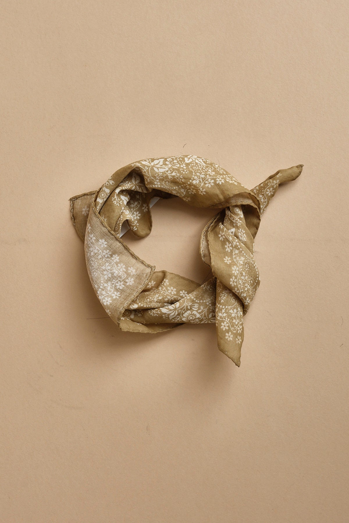 fazzoletto quadrato in voille di cotone con stampa bandana POCKET VERDE massimo alba 