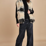 gilet in ecopelliccia AURA BEIGE mes demoiselles 