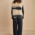 gilet in ecopelliccia AURA BEIGE mes demoiselles 
