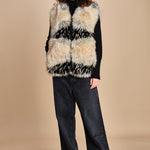 gilet in ecopelliccia AURA BEIGE mes demoiselles 