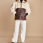 piumino parka in ecopelliccia COLEMAN BEIGE mes demoiselles 