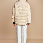 piumino parka in ecopelliccia COLEMAN BEIGE mes demoiselles 