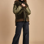 24065 giubbotto in nylon e pelliccia 24065350 MILITARE milaura 
