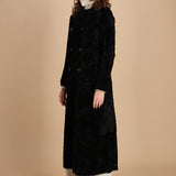 24098 cappotto doppiopetto in astrakan 24098300 NERO milaura 