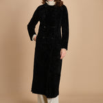 24098 cappotto doppiopetto in astrakan 24098300 NERO milaura 