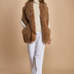 021 gilet montone 25021-302 MASTICE milaura 