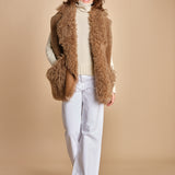 021 gilet montone 25021-302 MASTICE milaura 