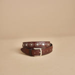 cintura con borchie fiore 3003 MORO milaura 