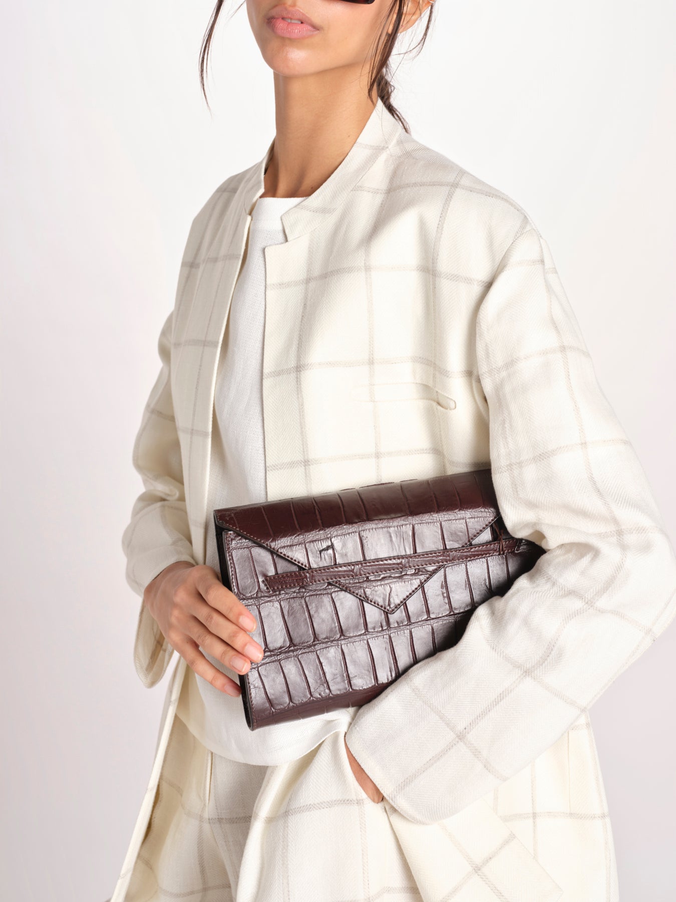 cluth in coccodrillo CLUTCH MORO milaura 