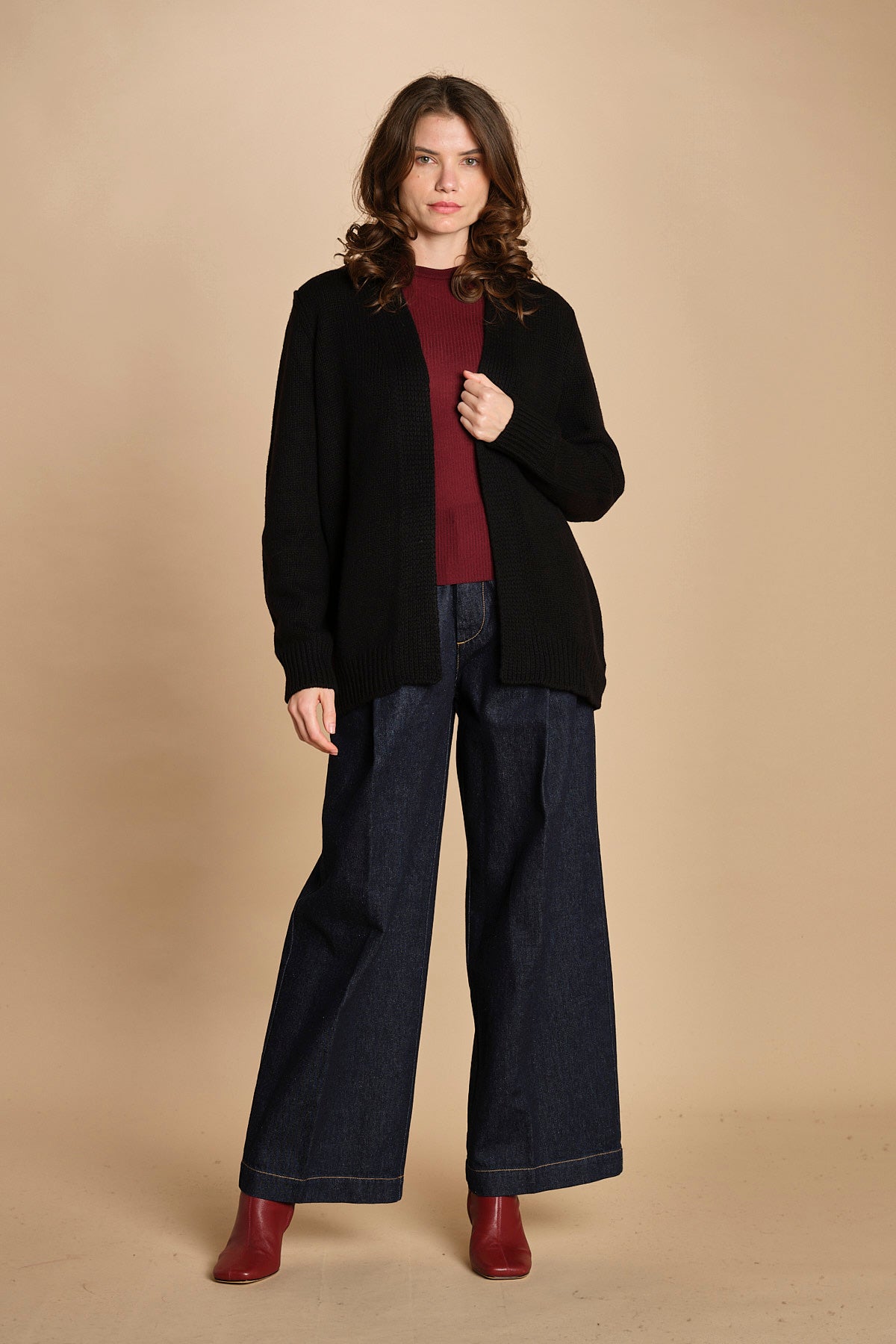 Cardigan ovetto D2200518 NERO milaura 