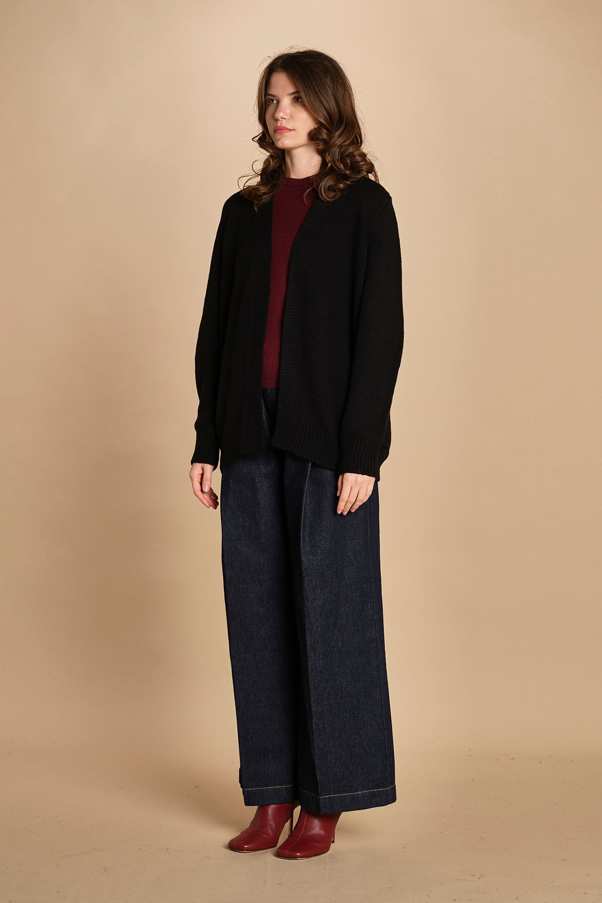 Cardigan ovetto D2200518 NERO milaura 
