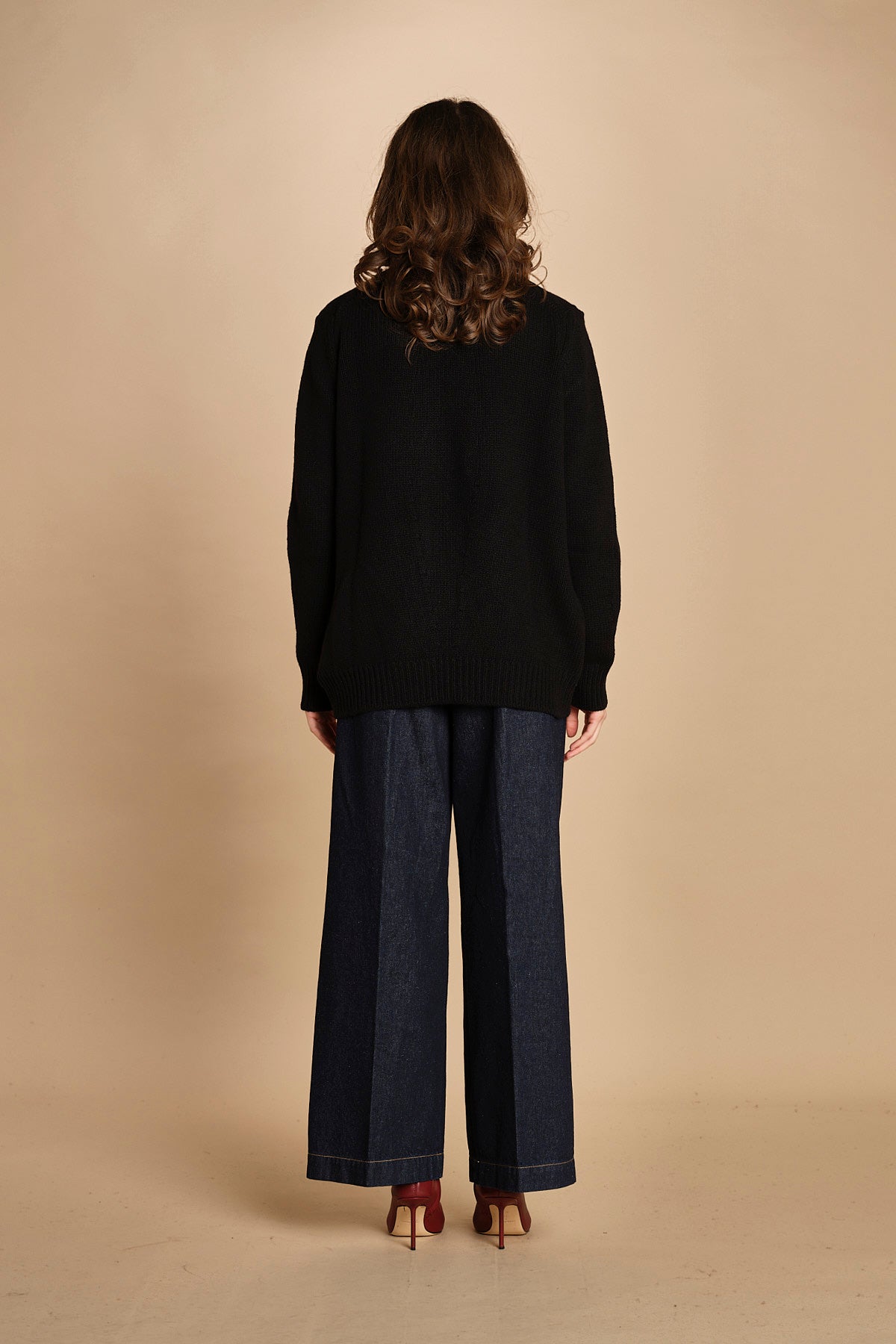 Cardigan ovetto D2200518 NERO milaura 